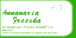 annamaria frecska business card